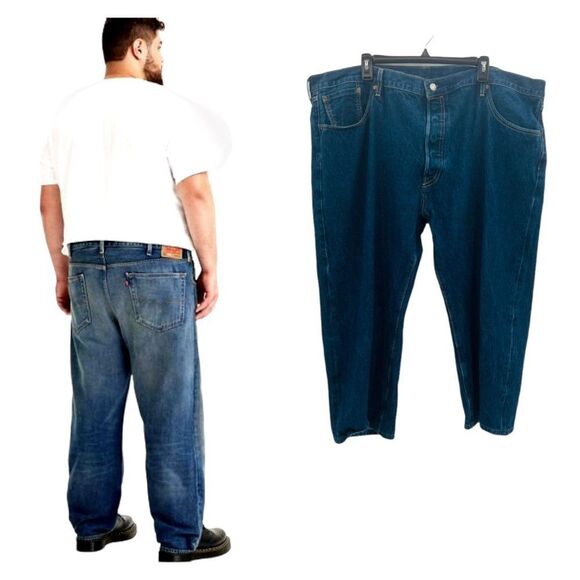 Levi’s 501 Button Fly Jeans Men's Size 48 X 34 - Picture 1 of 16
